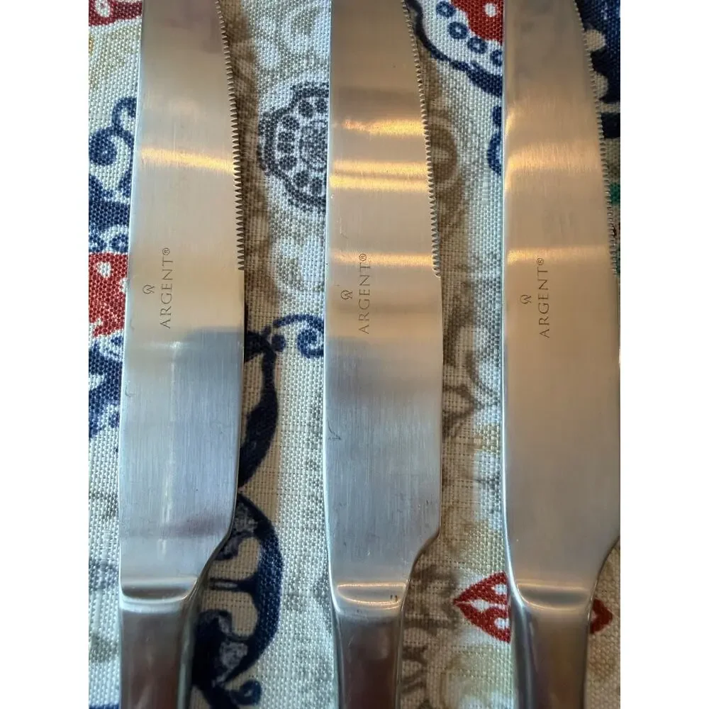 Argent Orfevres NOVA Satin 18/10 Stainless Steel Flatware 6 butter knives